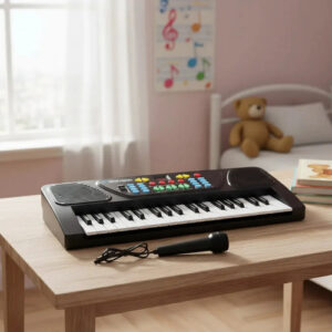 Teclado Musical Piano Organo Infantil Nino Juguete Con Mic Color Negro