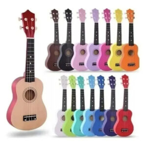 Ukelele Guitarra Soprano Infantil Ninos Juguete + Funda Color Blanco