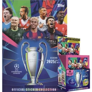 Album + Caja 50 Figuritas Champions League 2026 Topps Italy