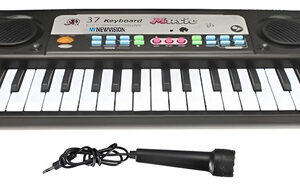 Teclado Musical Piano Organo Infantil Nino Juguete + Mic  Negro