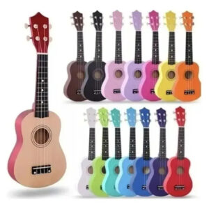 Ukelele Guitarra Soprano Infantil Ninos Juguete + Funda Color Verde Agua